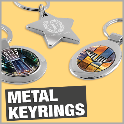 Metal Keyrings personalised with print